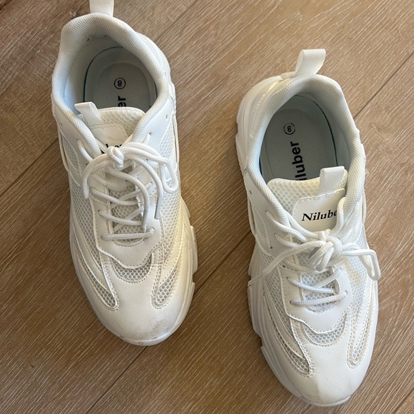 White Niluber sneakers size 8 - Picture 3 of 4